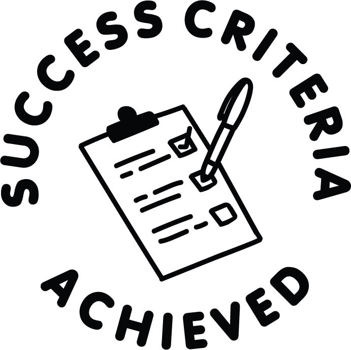 SUCCESS CRITERIA ACHIEVED STAMP