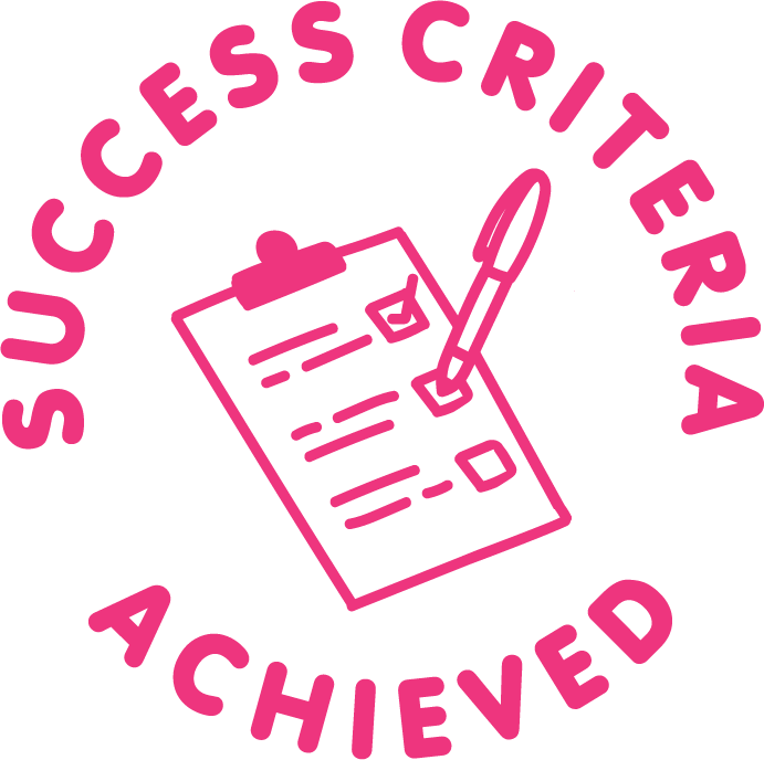 SUCCESS CRITERIA ACHIEVED STAMP