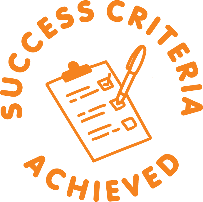 SUCCESS CRITERIA ACHIEVED STAMP