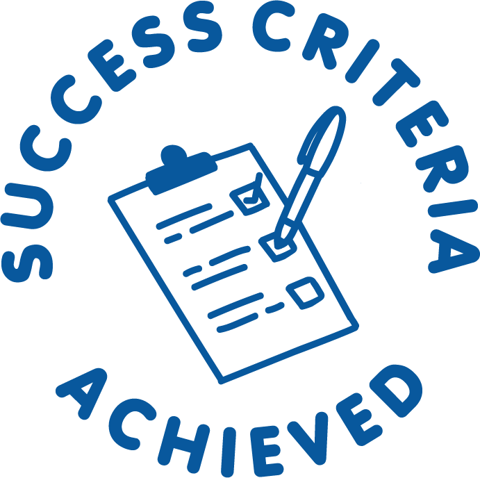 SUCCESS CRITERIA ACHIEVED STAMP
