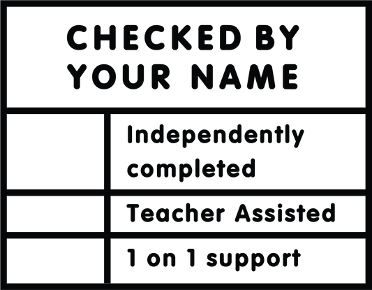 CHECKED BY TEACHER CUSTOMISABLE STAMP