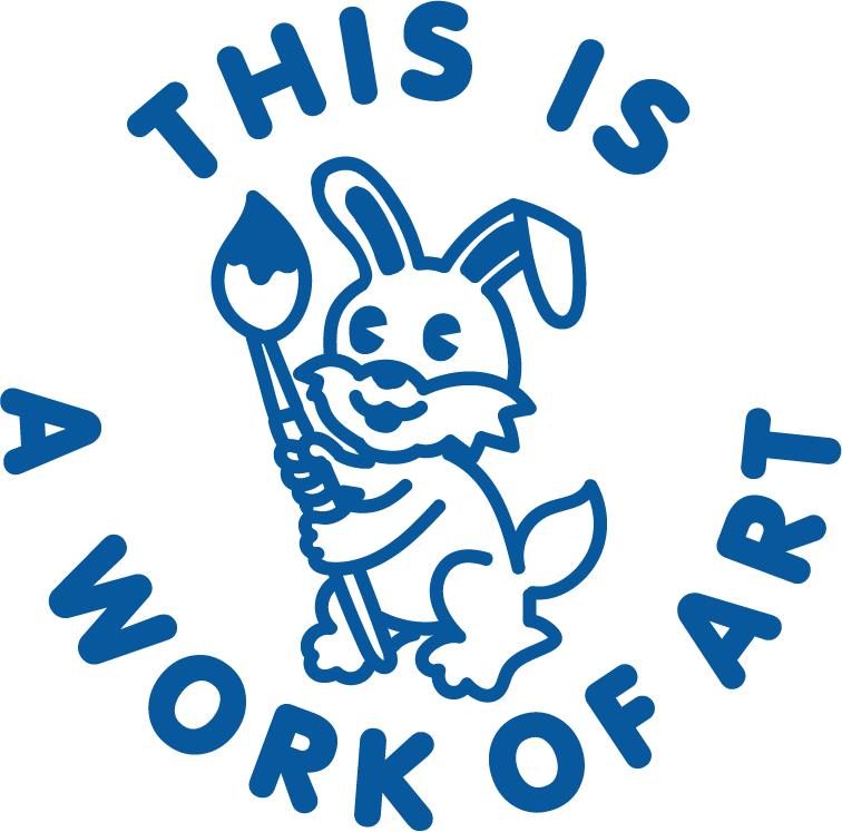 WORK OF ART PRE INKED STAMP