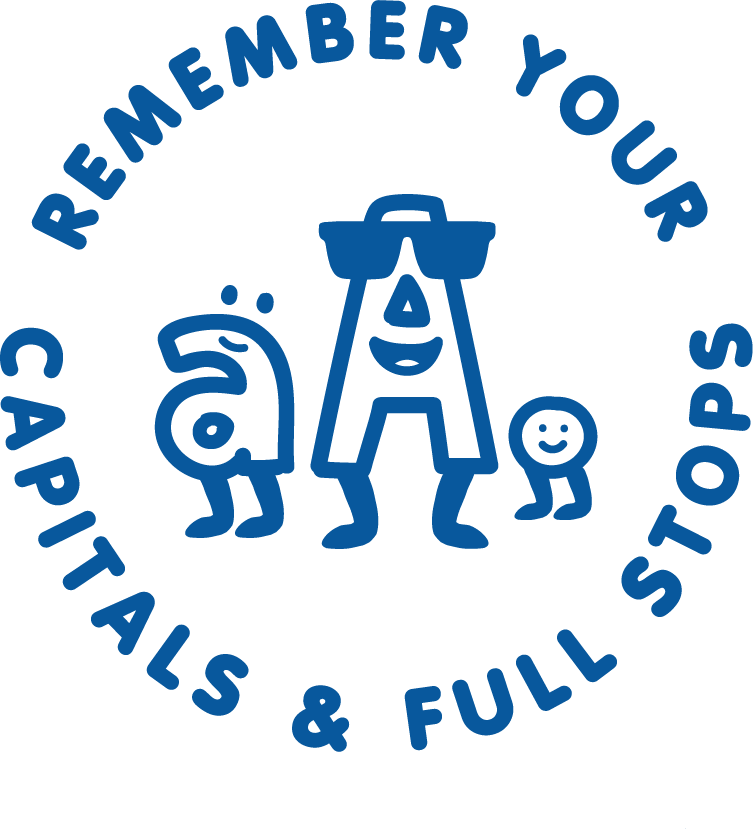 CAPITAL LETTERS & FULL STOPS STAMP