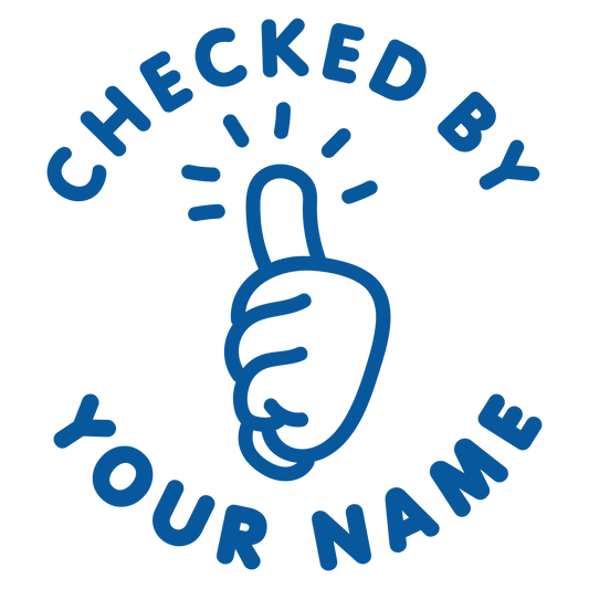 CHECKED BY CUSTOMISABLE STAMP