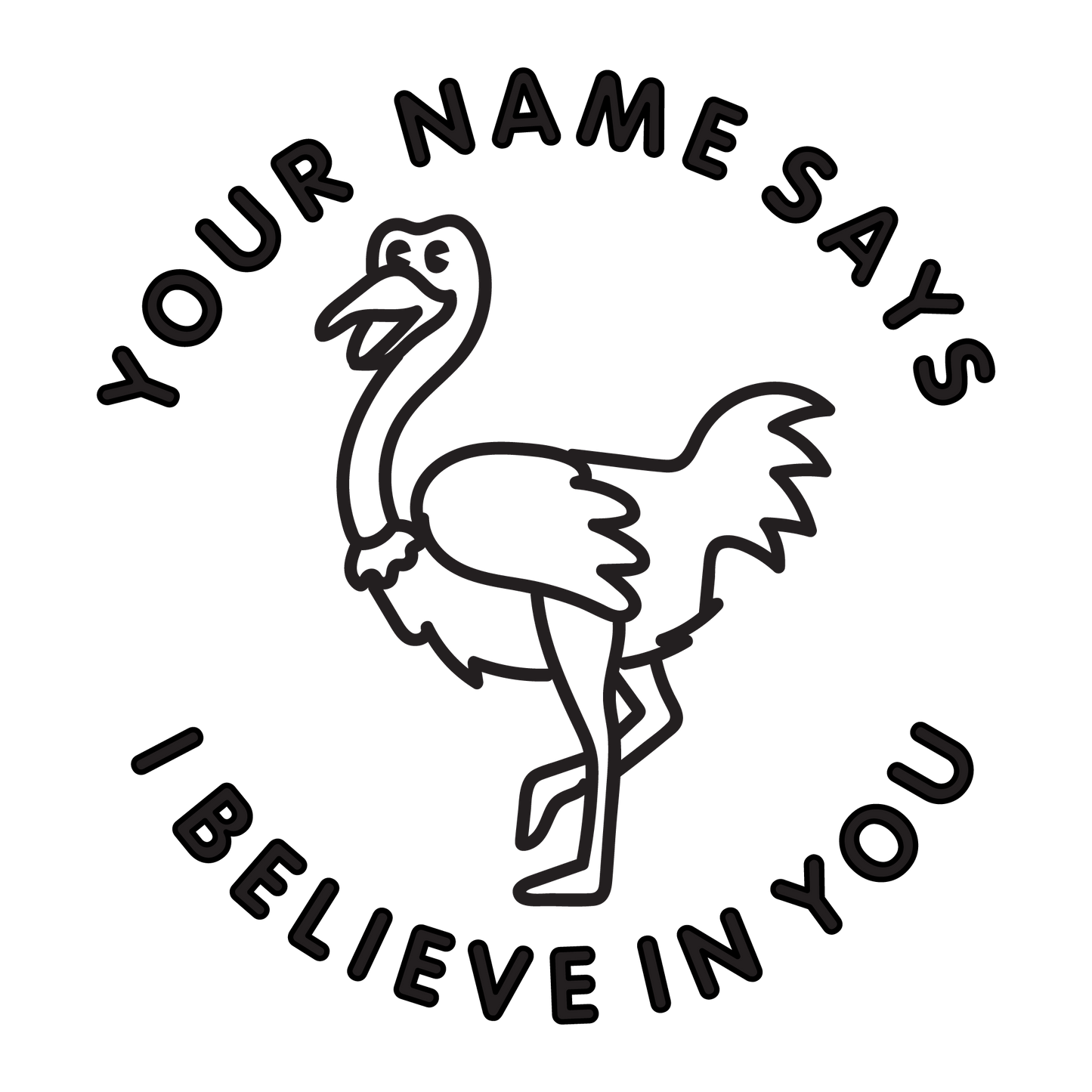 EMU ENCOURAGEMENT CUSTOMISABLE STAMP