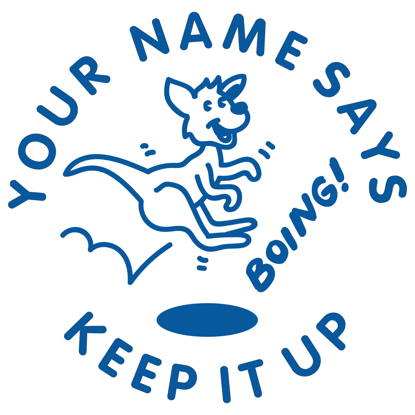 KANGAROO ENCOURAGEMENT CUSTOMISABLE STAMP