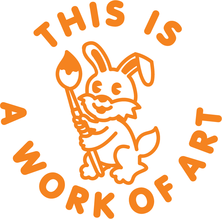 WORK OF ART PRE INKED STAMP