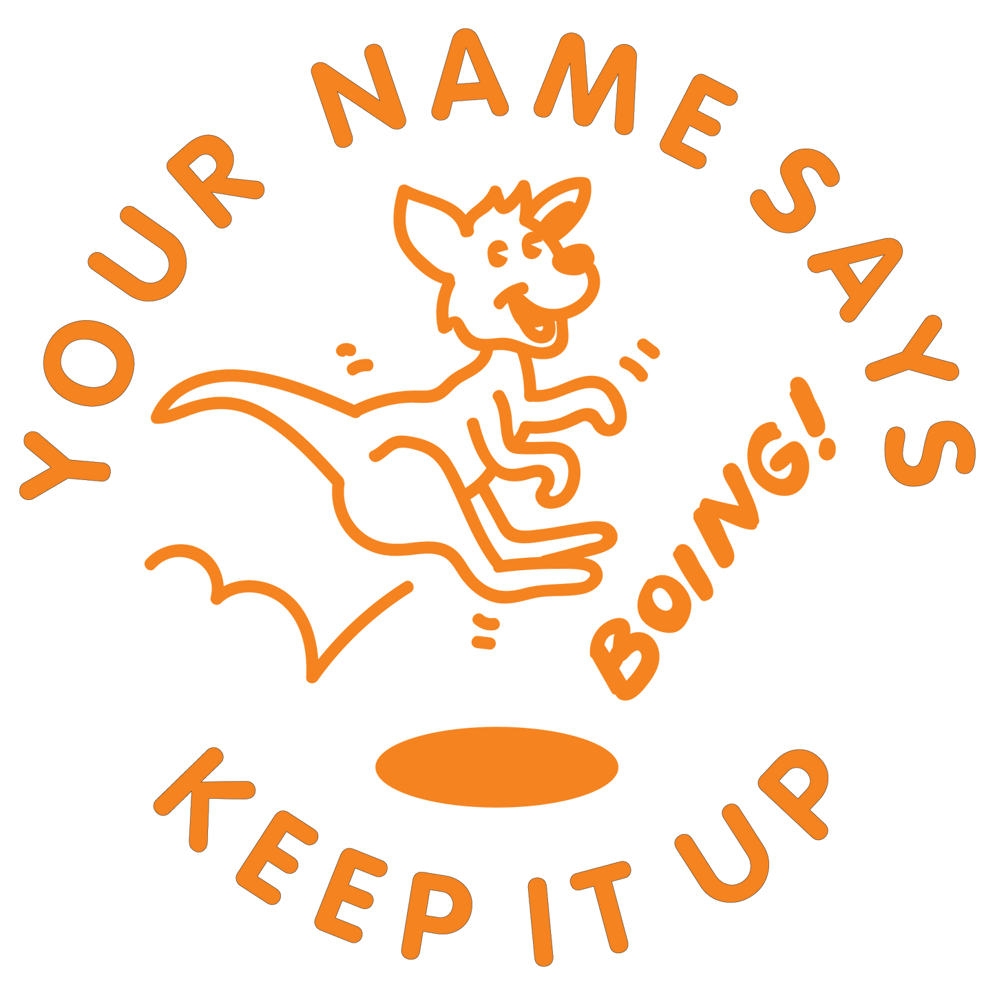 KANGAROO ENCOURAGEMENT CUSTOMISABLE STAMP