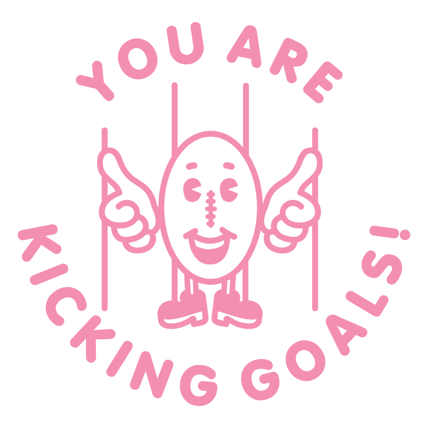 KICKING GOALS PRE INKED STAMP