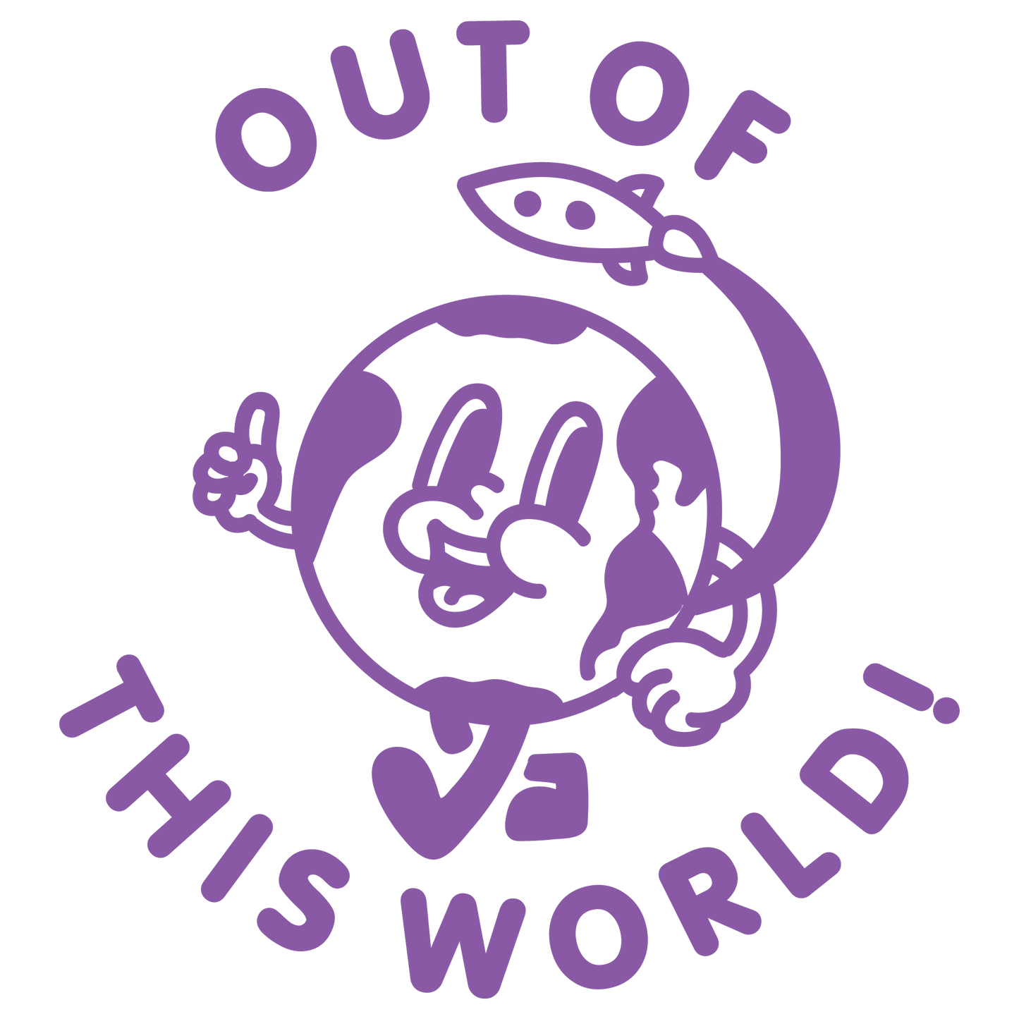 OUT OF THIS WORLD PRE INKED STAMP