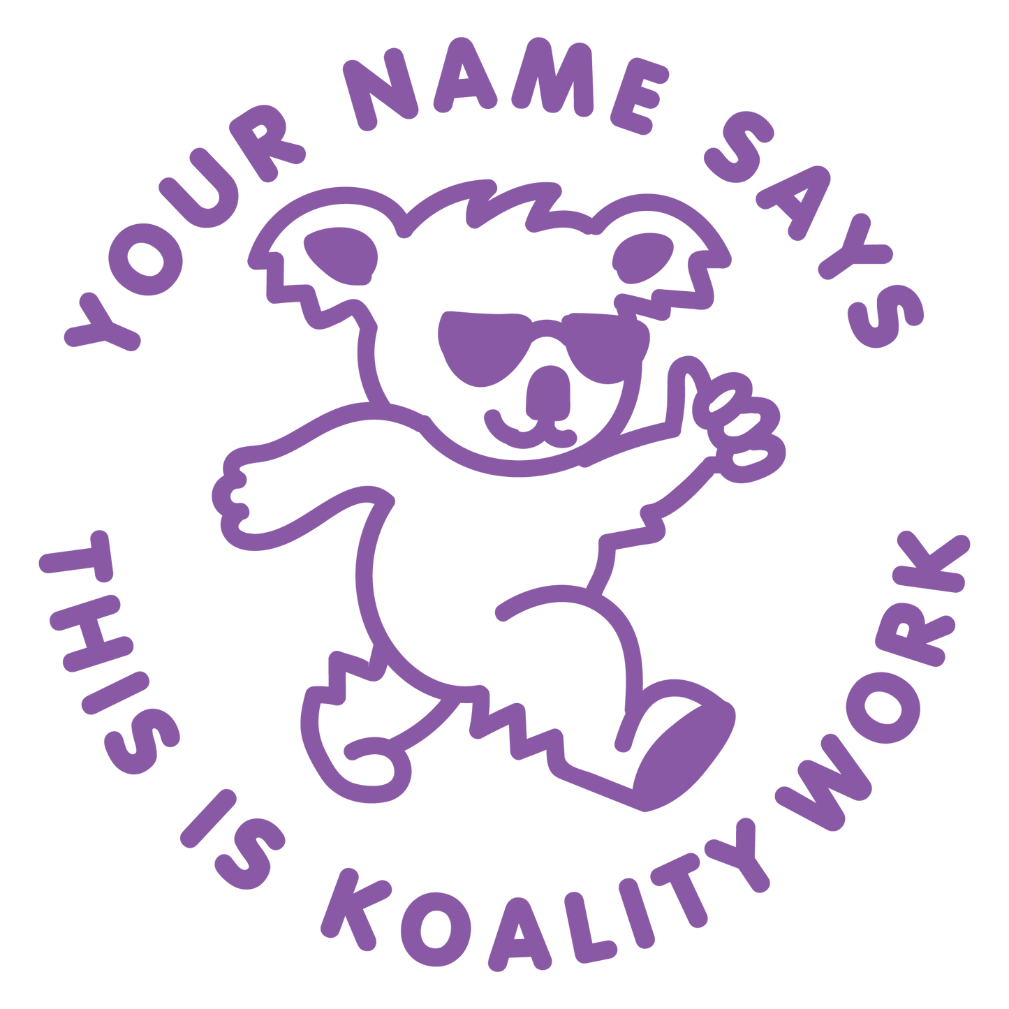 KOALA PUN CUSTOMISABLE STAMP