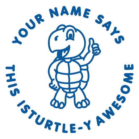 THIS IS TURTLEY AWESOME PUN CUSTOMISABLE STAMP