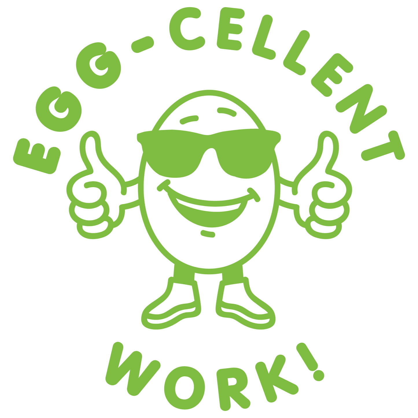 EGG-CELLENT PUN PRE INKED STAMP