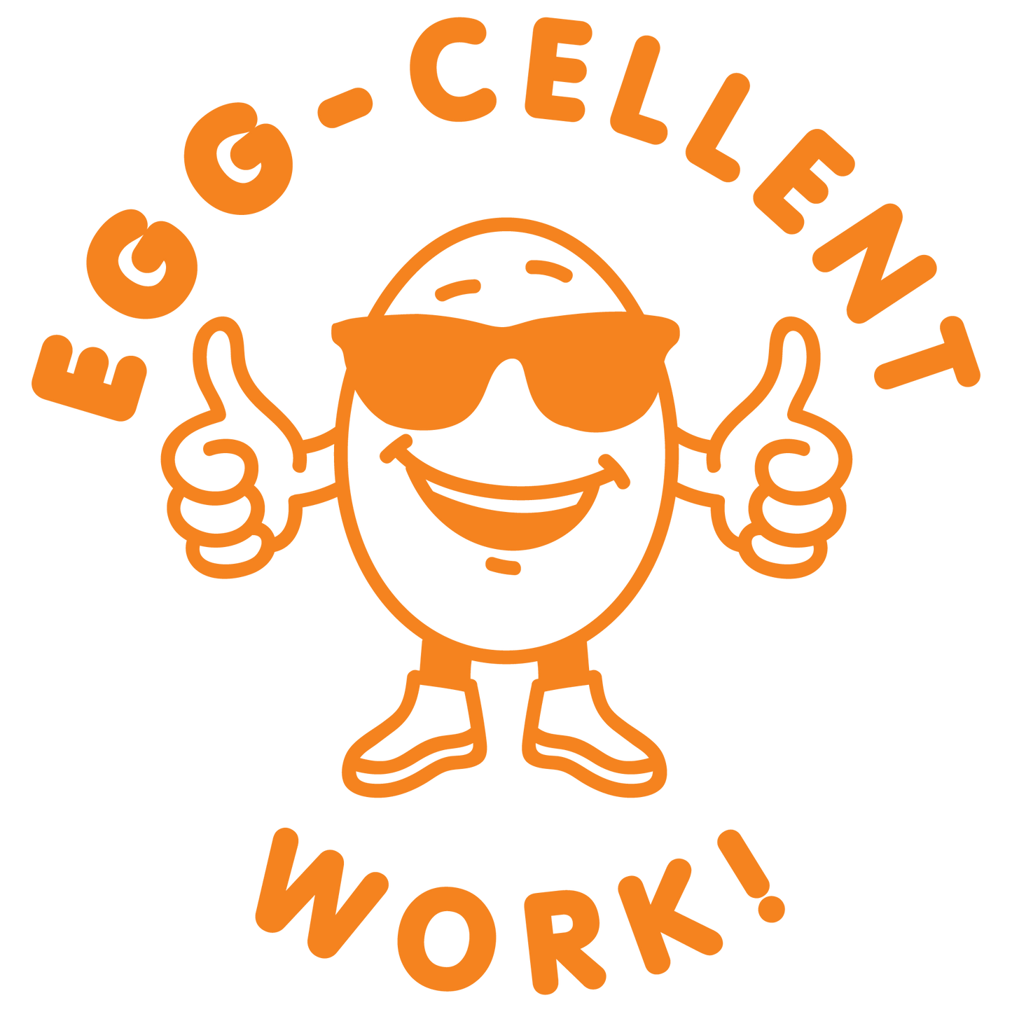EGG-CELLENT PUN PRE INKED STAMP