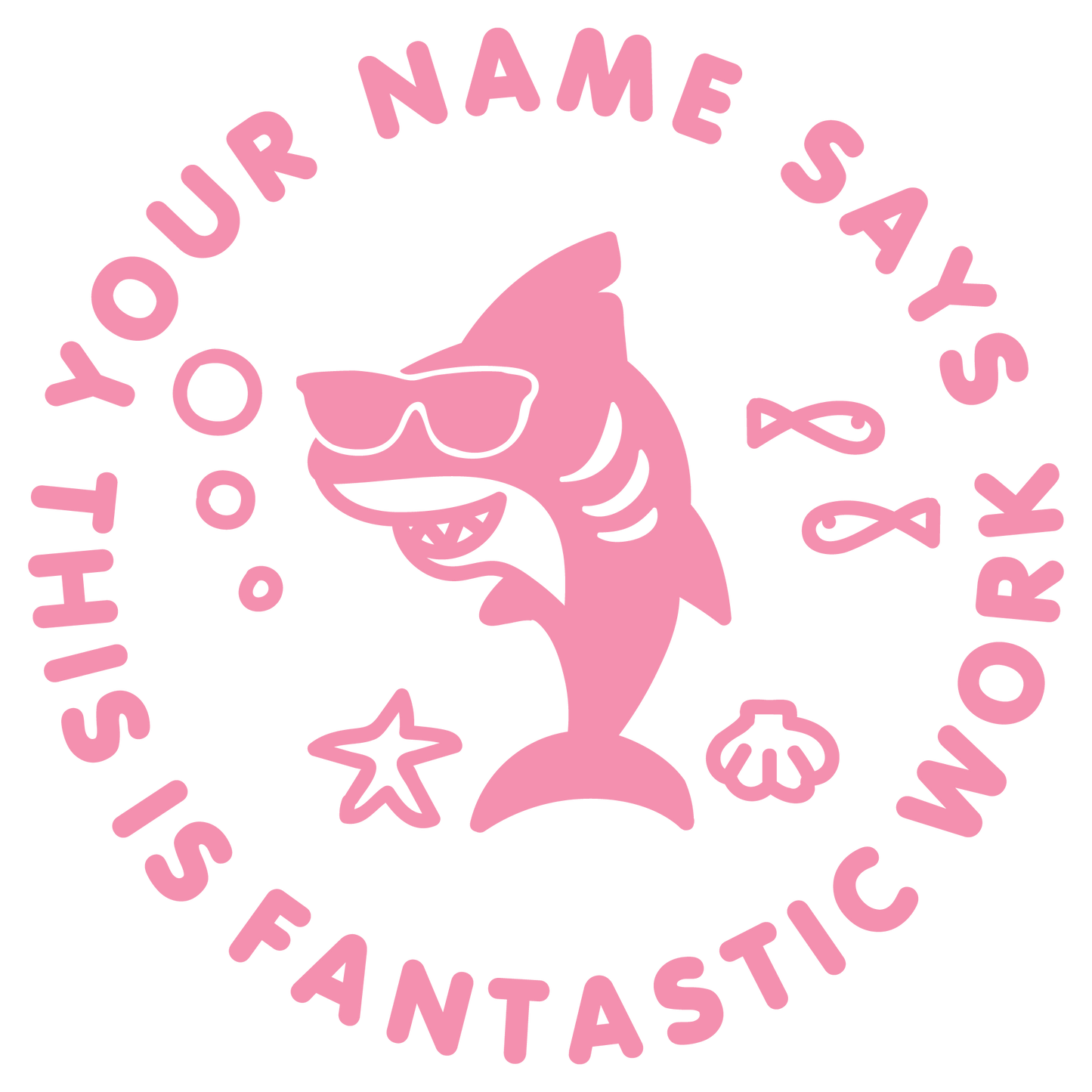 FIN-TASTIC PUN CUSTOMISABLE STAMP