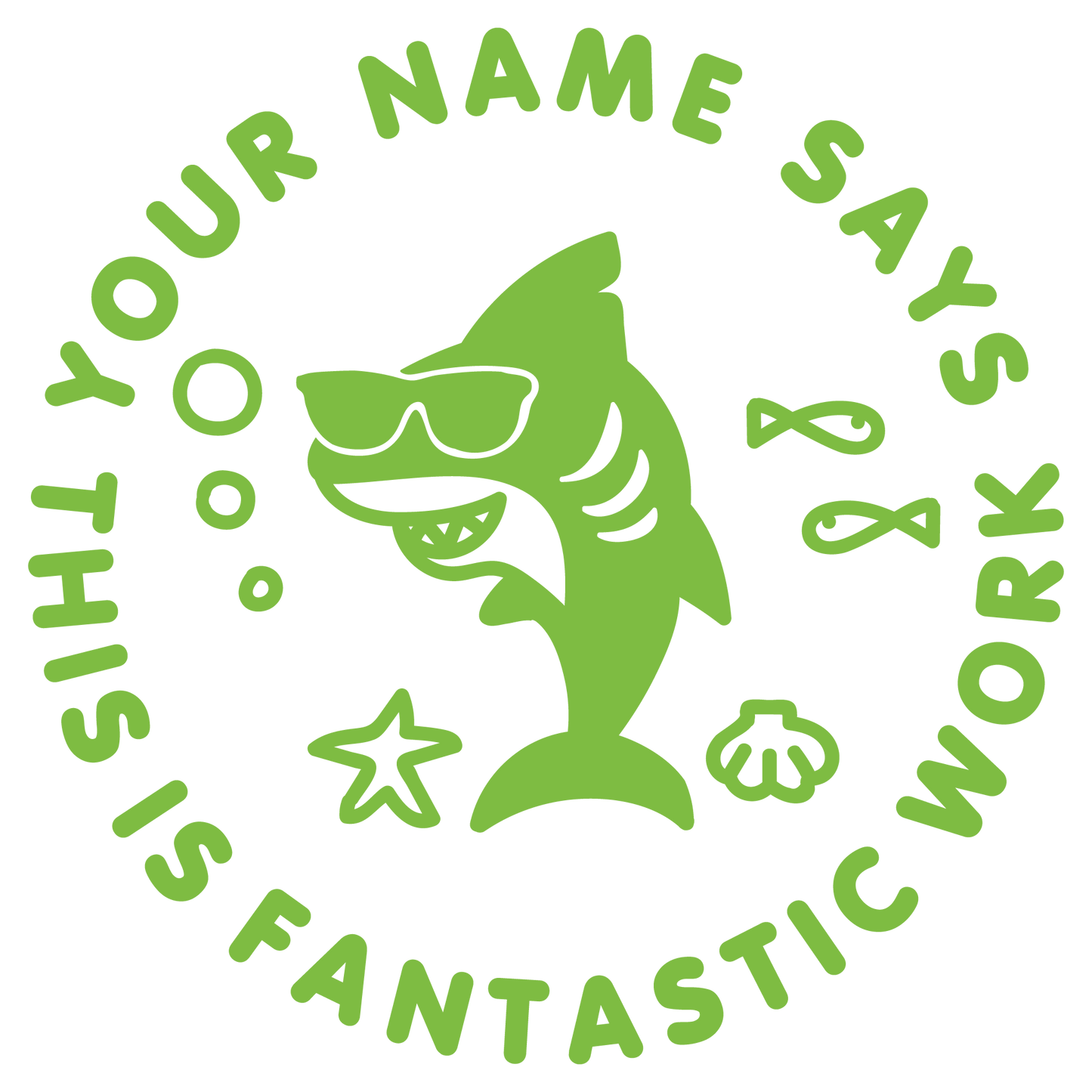 FIN-TASTIC PUN CUSTOMISABLE STAMP