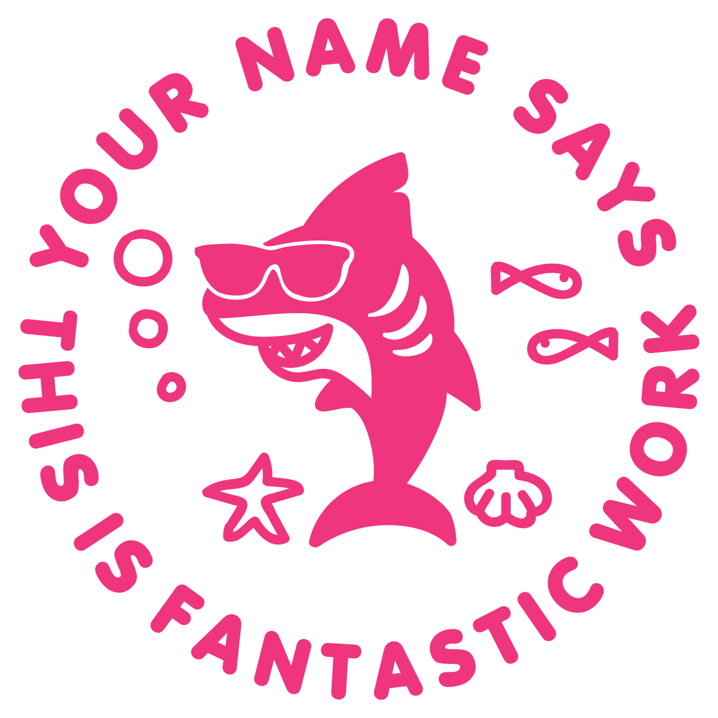 FIN-TASTIC PUN CUSTOMISABLE STAMP