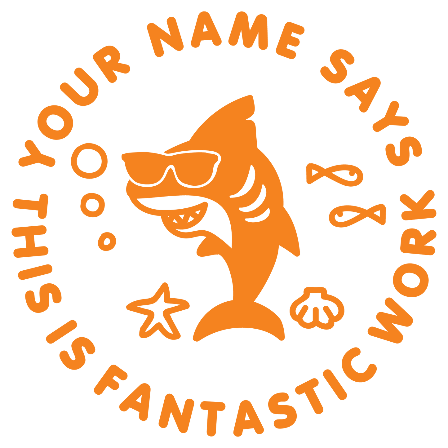 FIN-TASTIC PUN CUSTOMISABLE STAMP