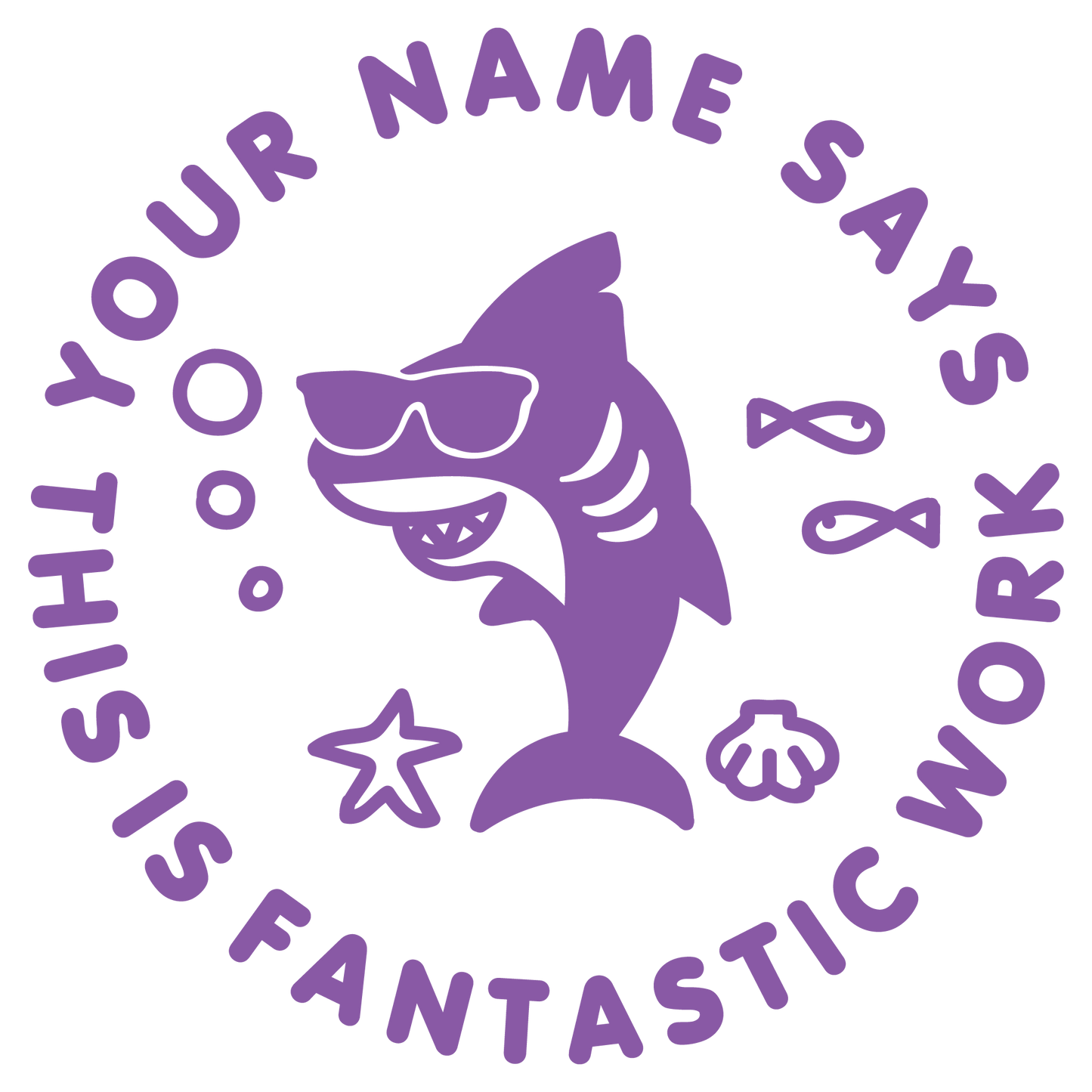 FIN-TASTIC PUN CUSTOMISABLE STAMP