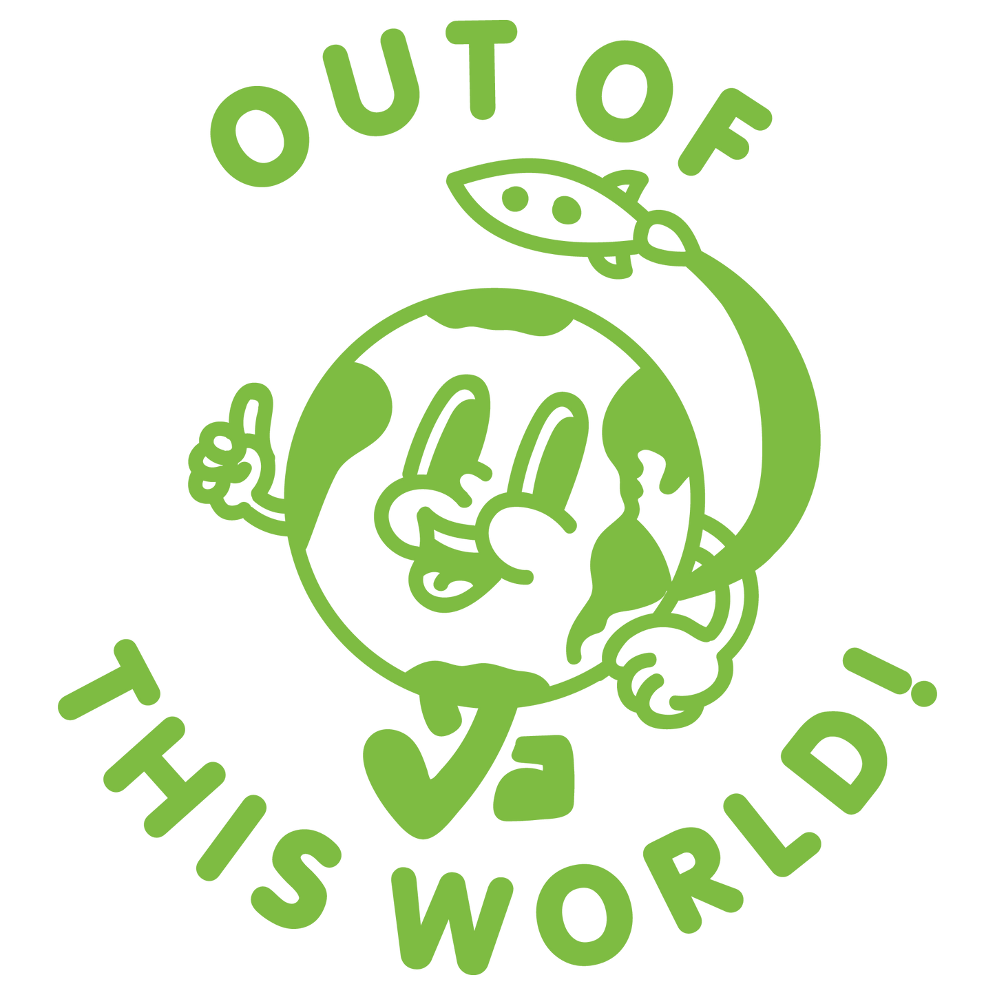 OUT OF THIS WORLD PRE INKED STAMP