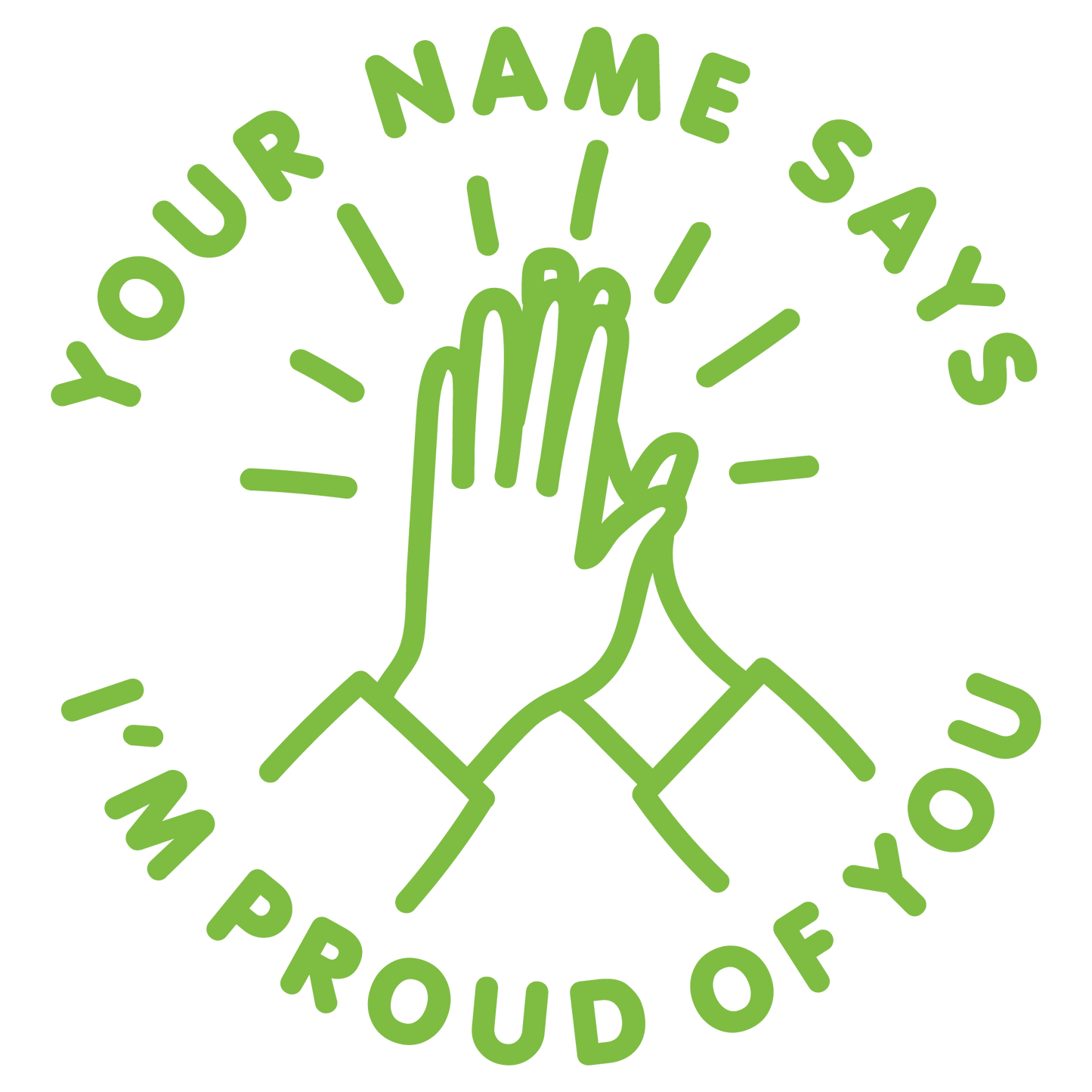 I'M PROUD OF YOU CUSTOMISABLE STAMP