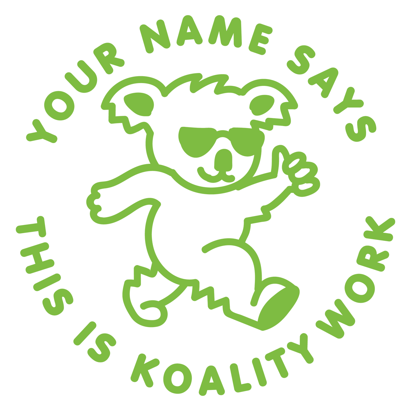 KOALA PUN CUSTOMISABLE STAMP