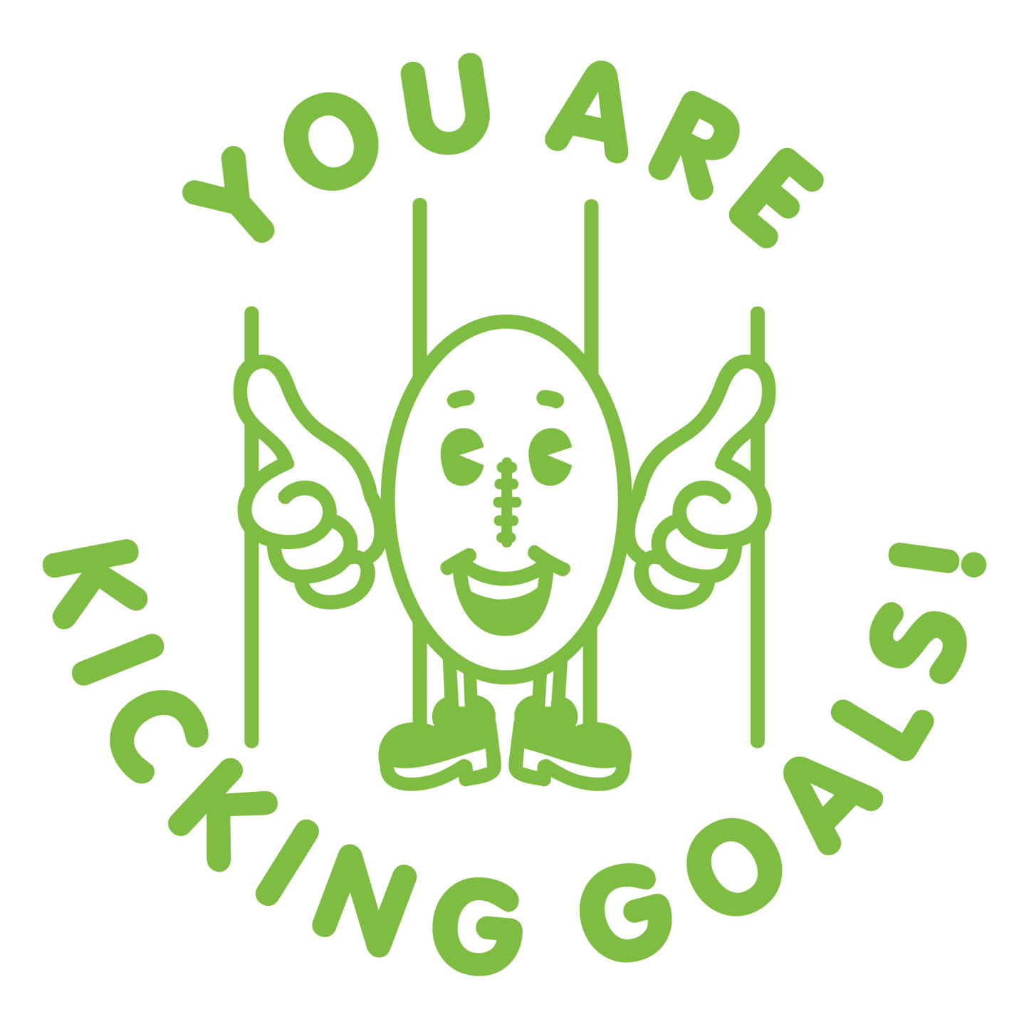 KICKING GOALS PRE INKED STAMP