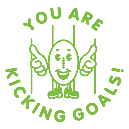 KICKING GOALS PRE INKED STAMP