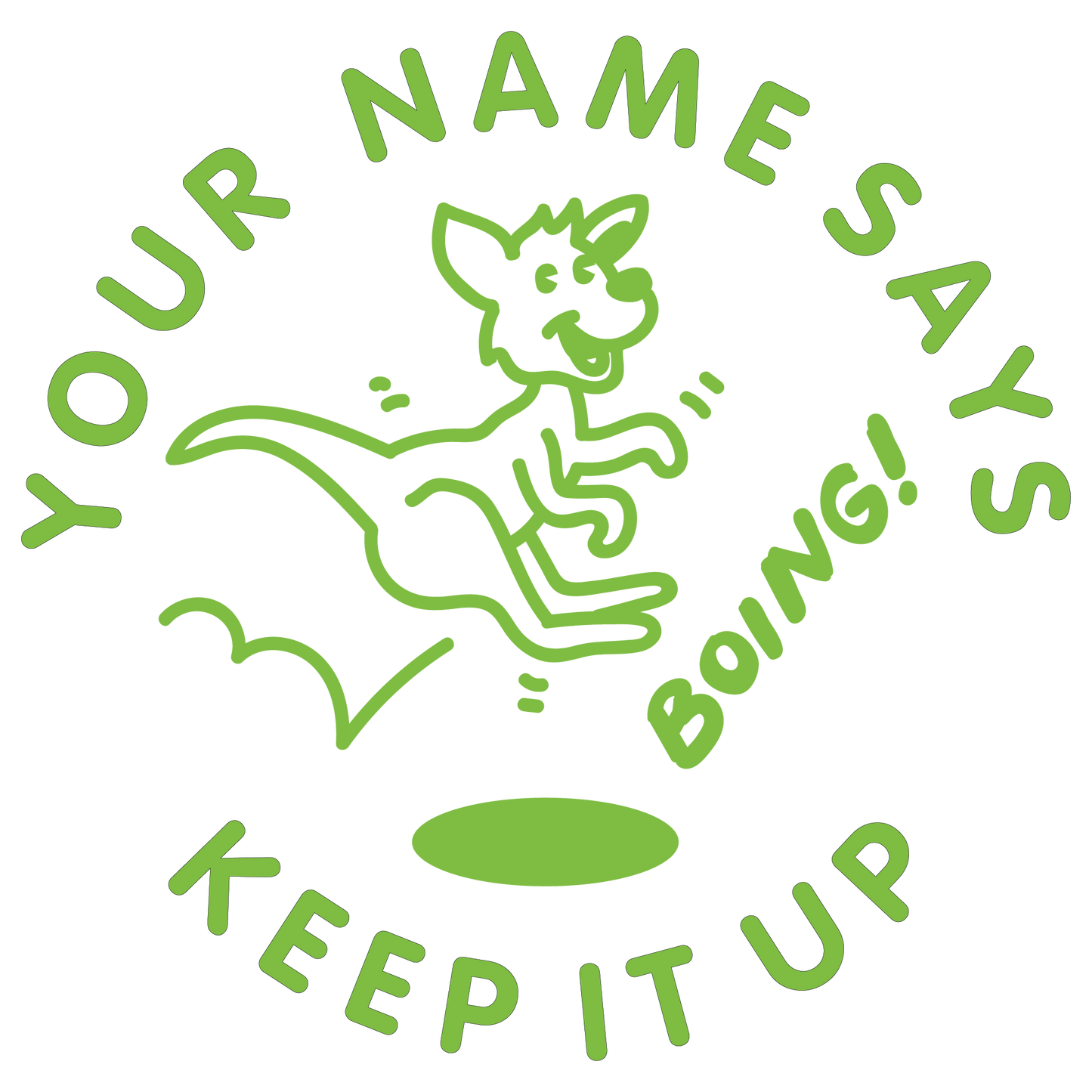 KANGAROO ENCOURAGEMENT CUSTOMISABLE STAMP
