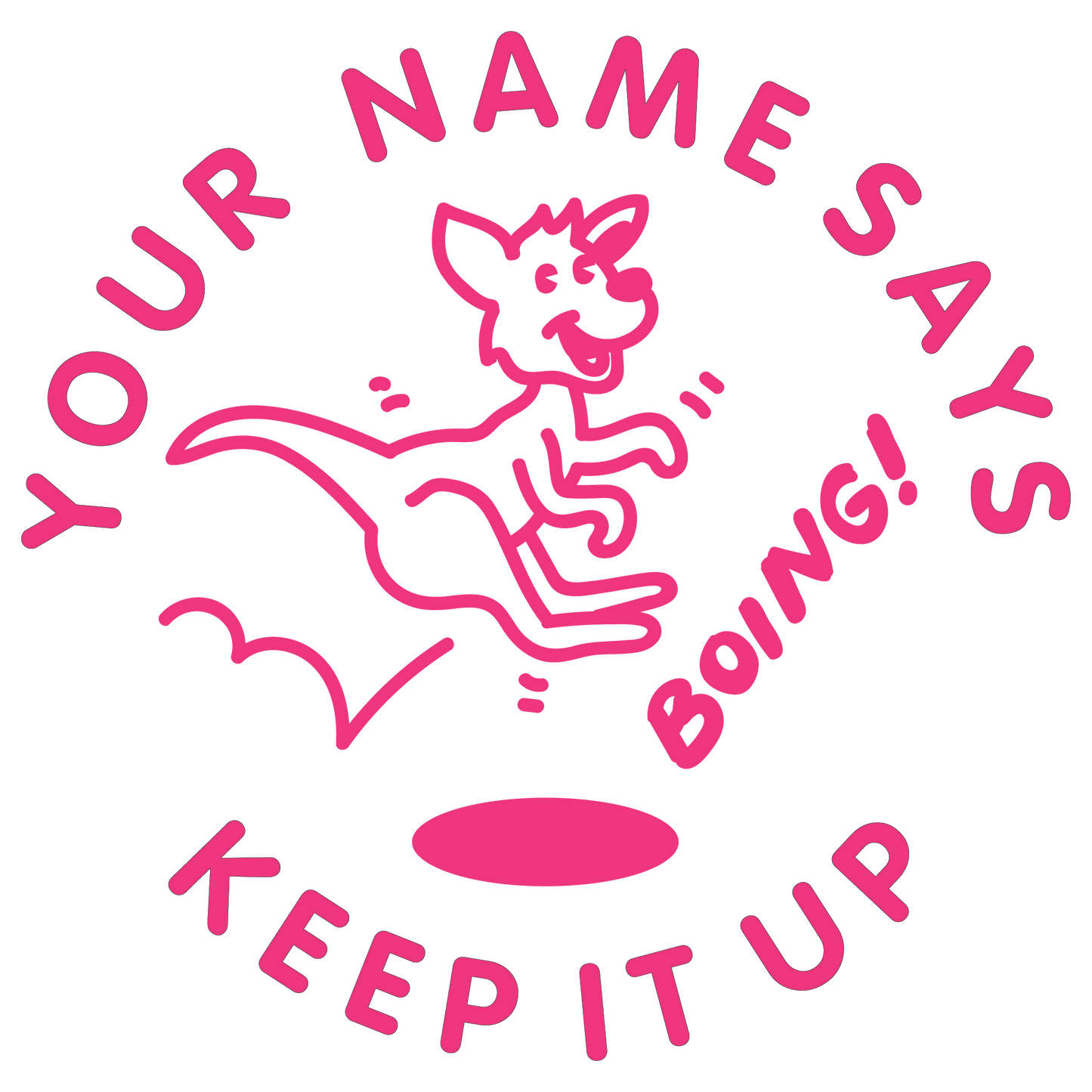 KANGAROO ENCOURAGEMENT CUSTOMISABLE STAMP
