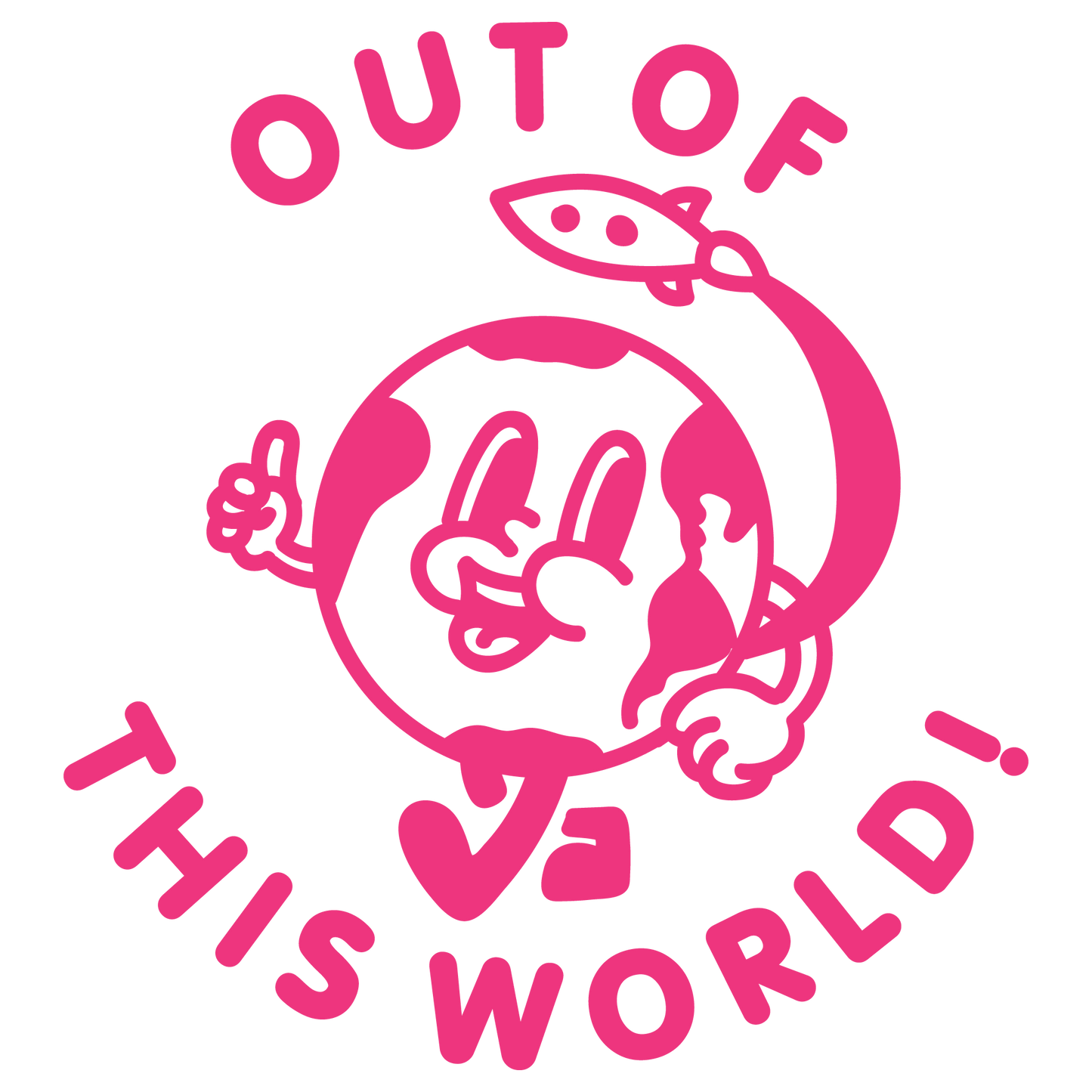 OUT OF THIS WORLD PRE INKED STAMP