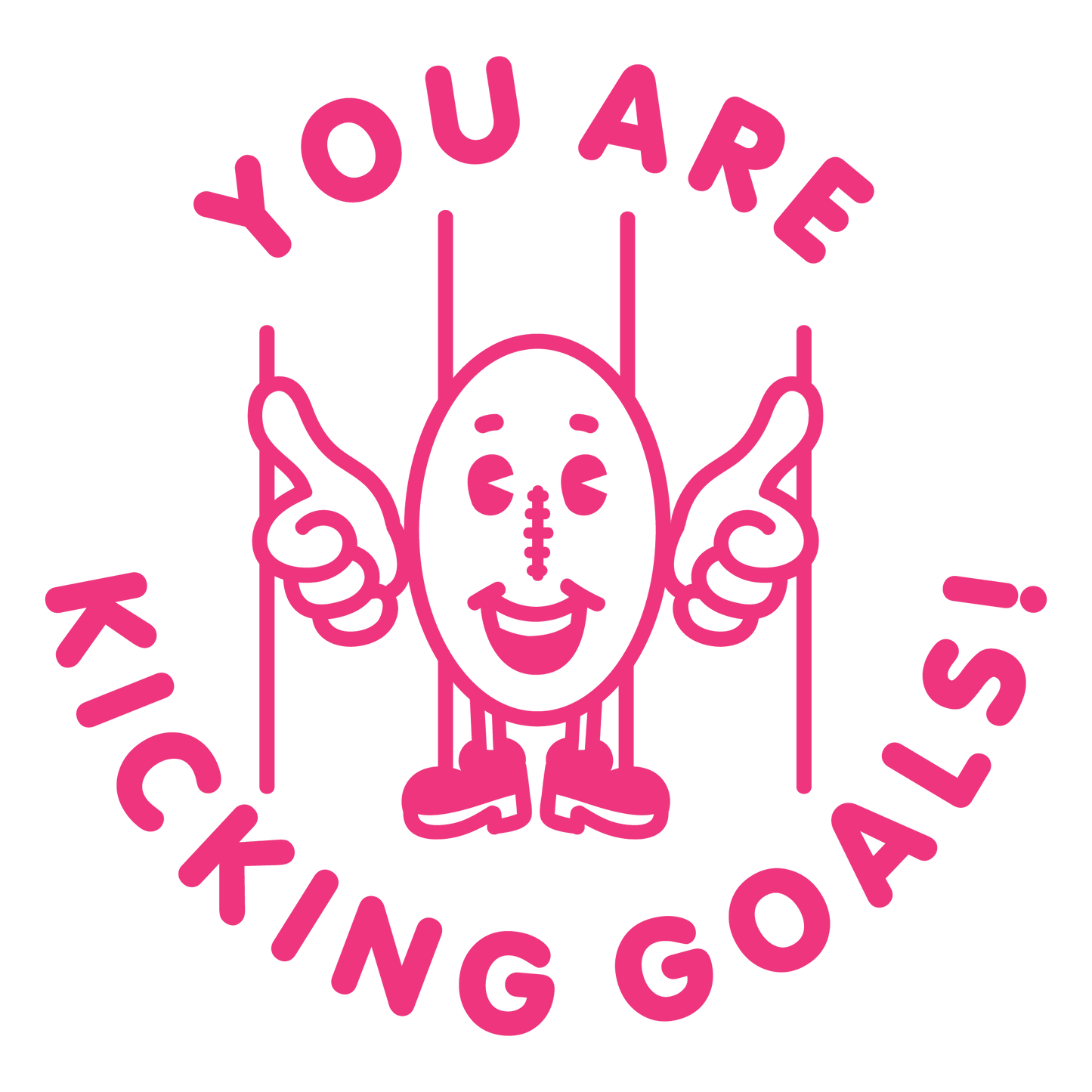 KICKING GOALS PRE INKED STAMP