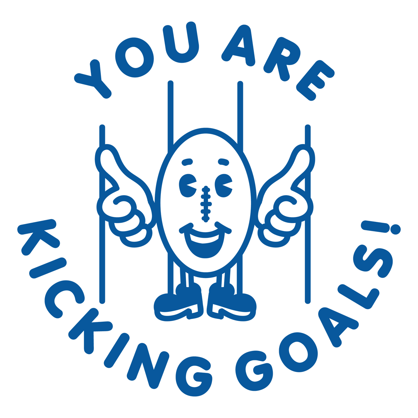 KICKING GOALS PRE INKED STAMP