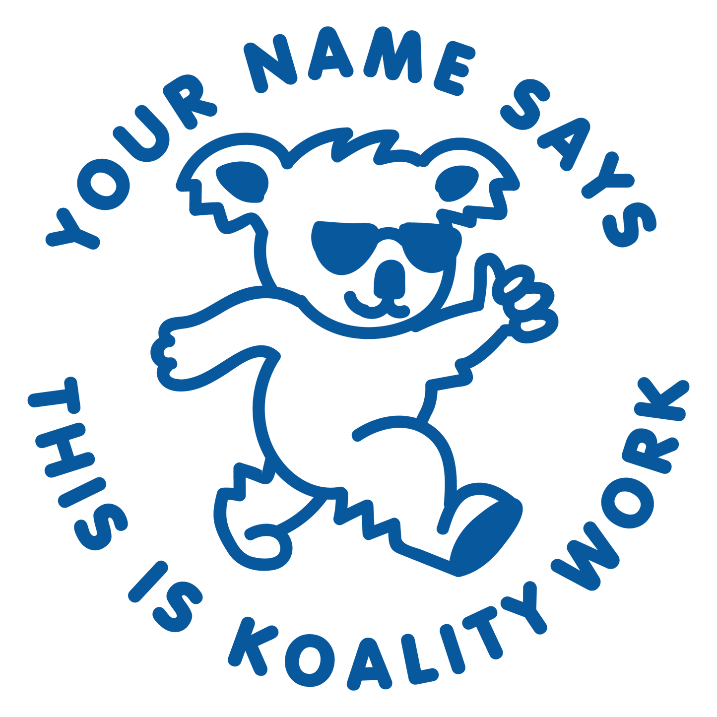 KOALA PUN CUSTOMISABLE STAMP