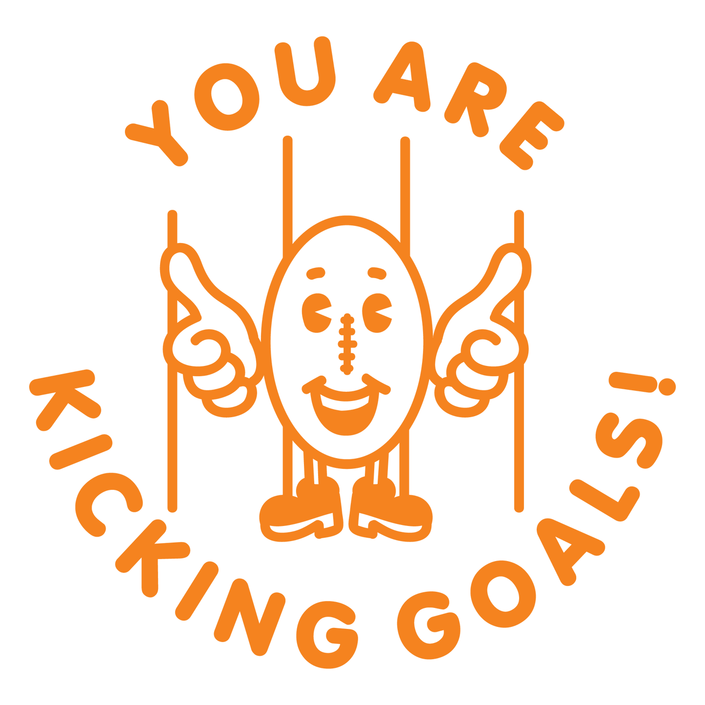 KICKING GOALS PRE INKED STAMP