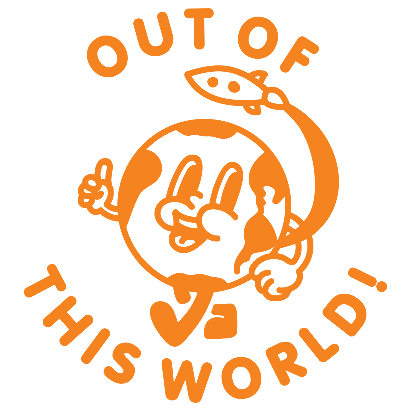 OUT OF THIS WORLD PRE INKED STAMP