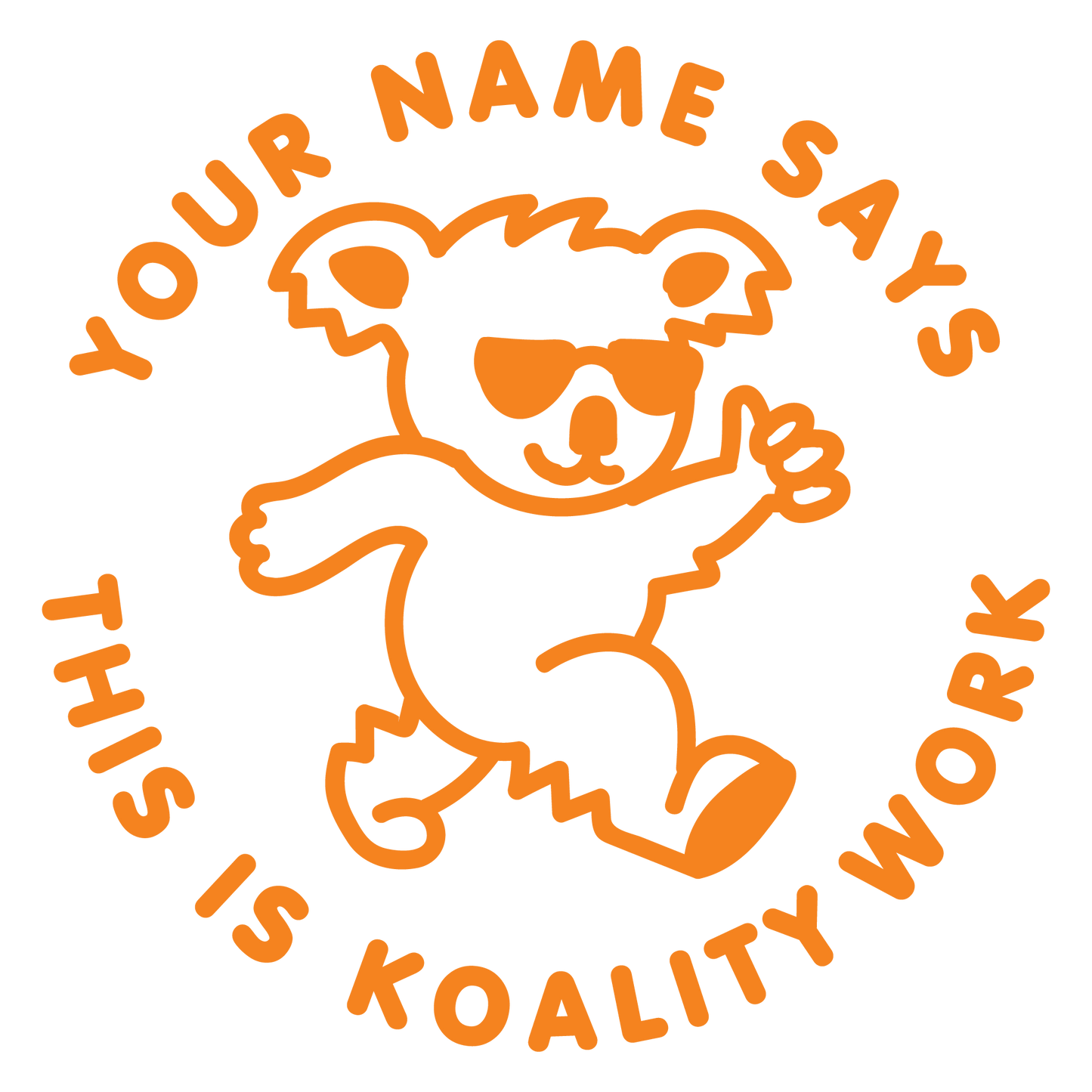 KOALA PUN CUSTOMISABLE STAMP