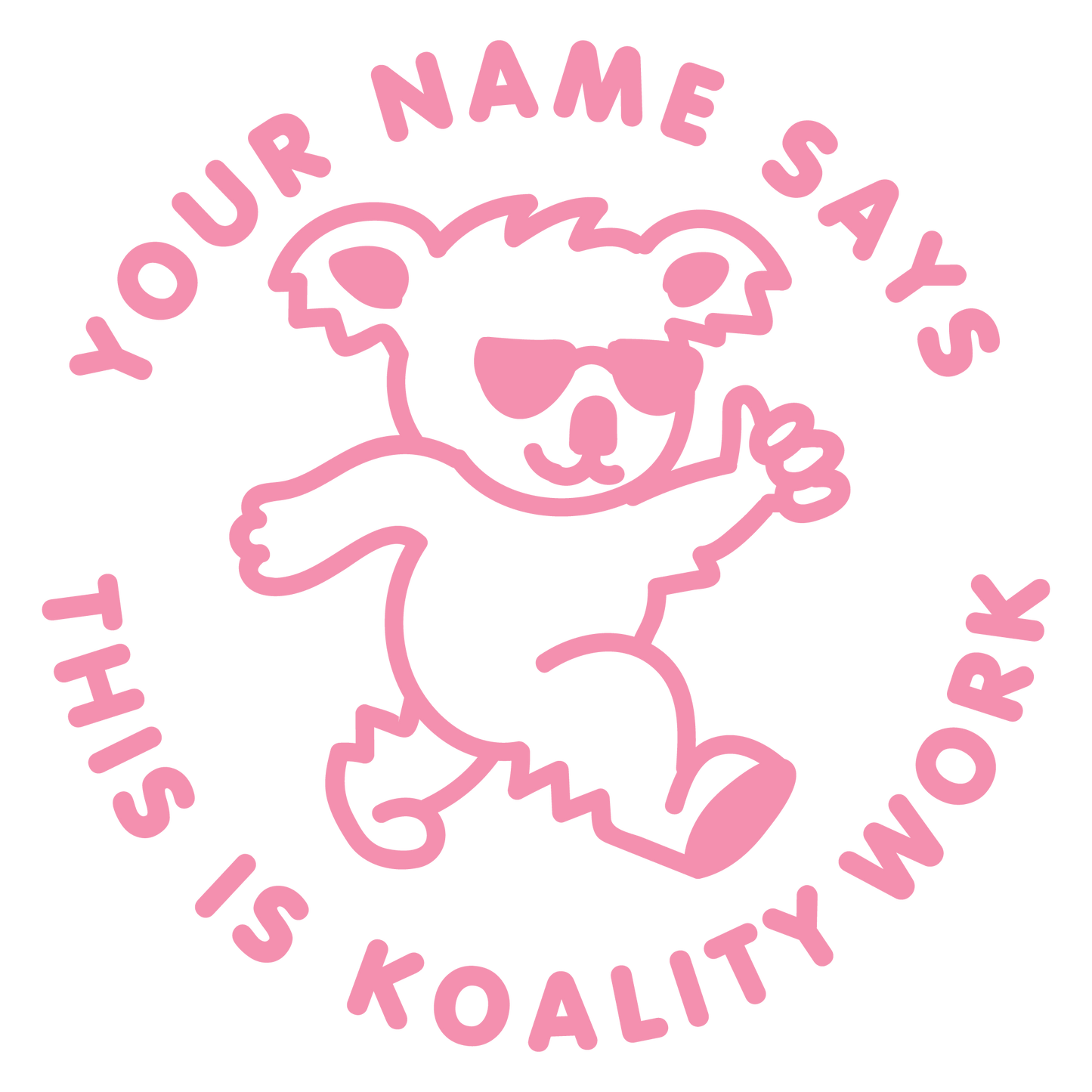 KOALA PUN CUSTOMISABLE STAMP