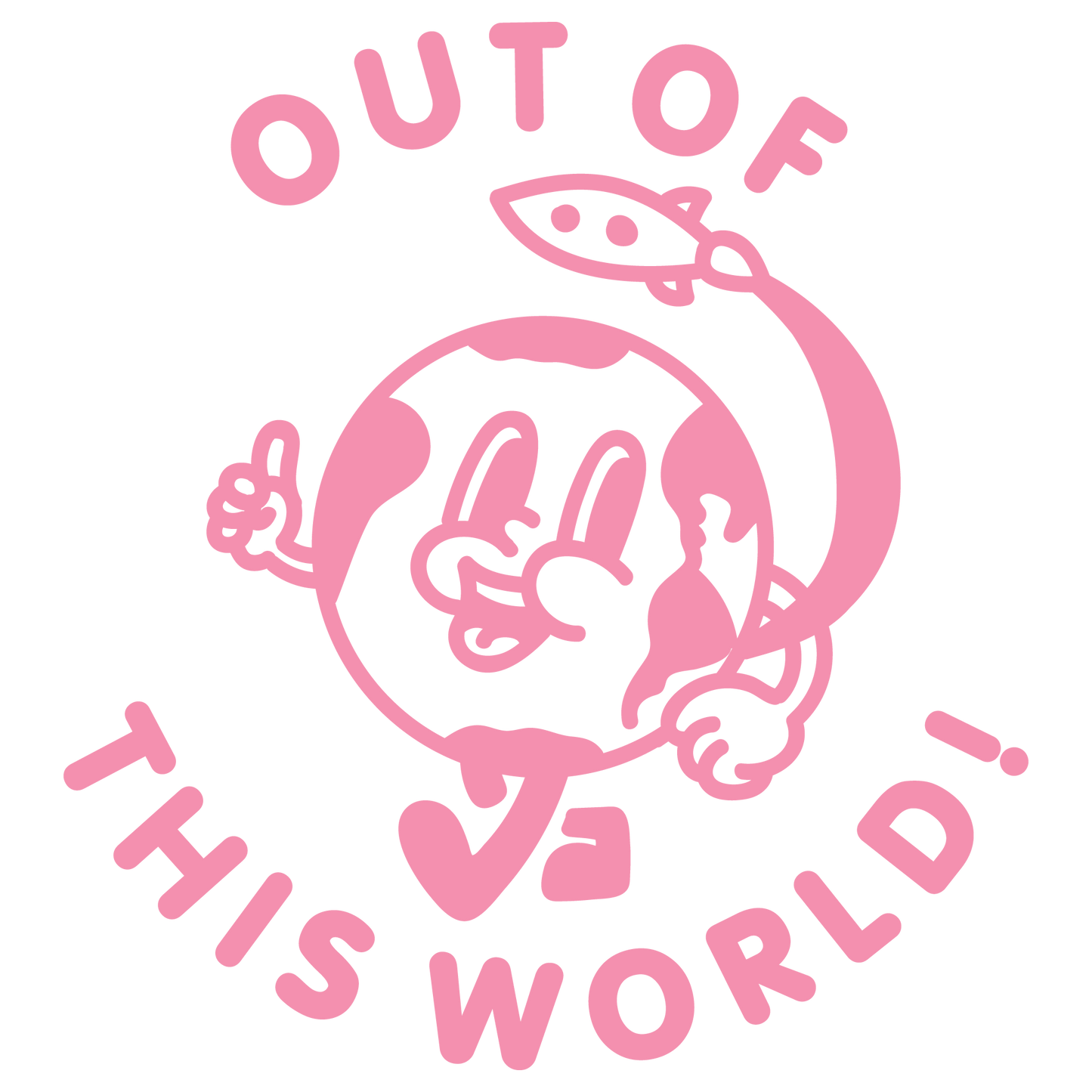 OUT OF THIS WORLD PRE INKED STAMP
