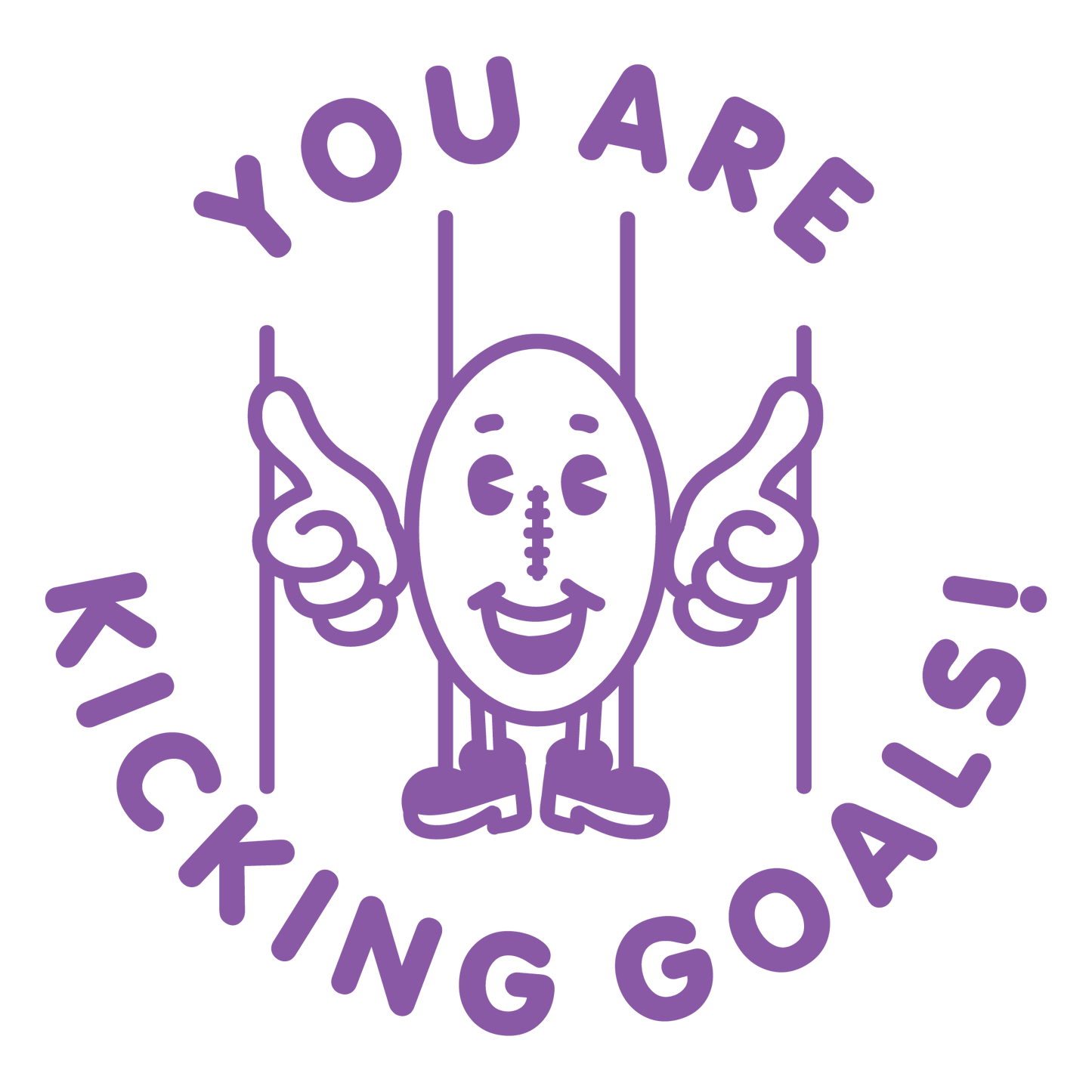 KICKING GOALS PRE INKED STAMP