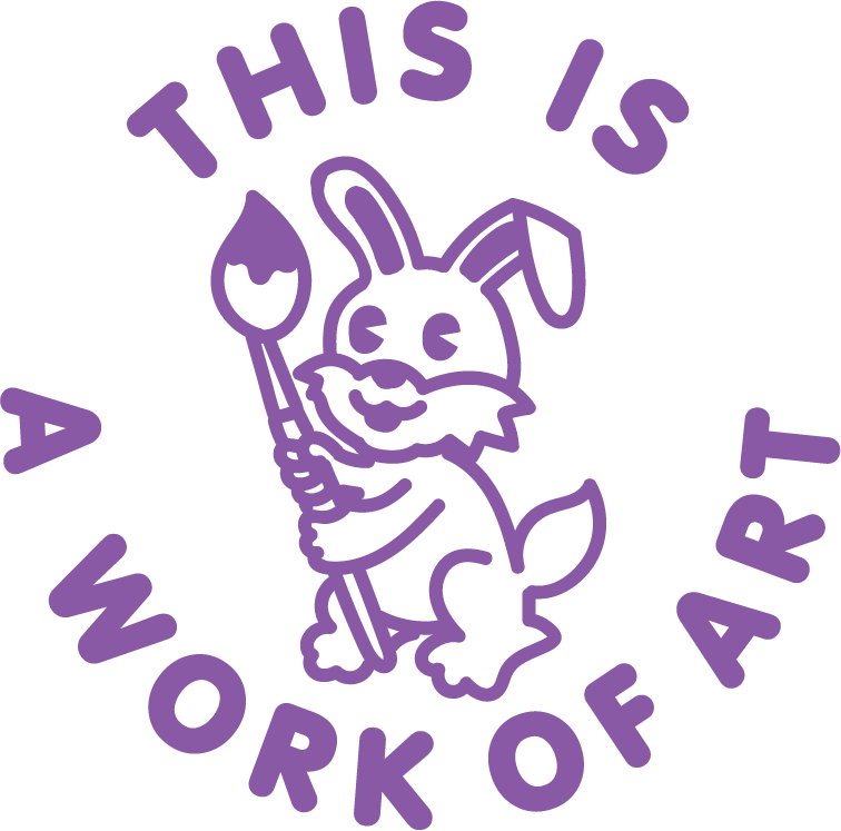 WORK OF ART PRE INKED STAMP
