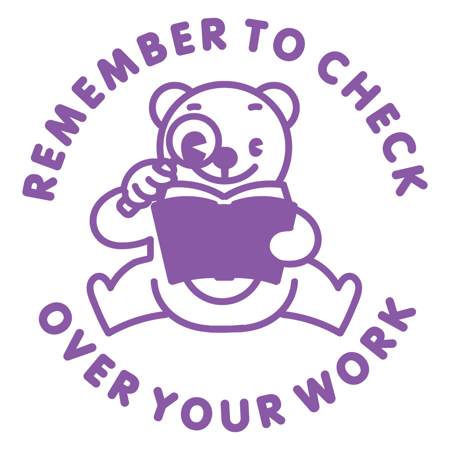 CHECK OVER YOUR WORK STAMP