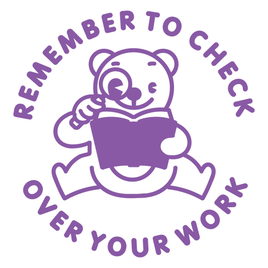 CHECK OVER YOUR WORK STAMP