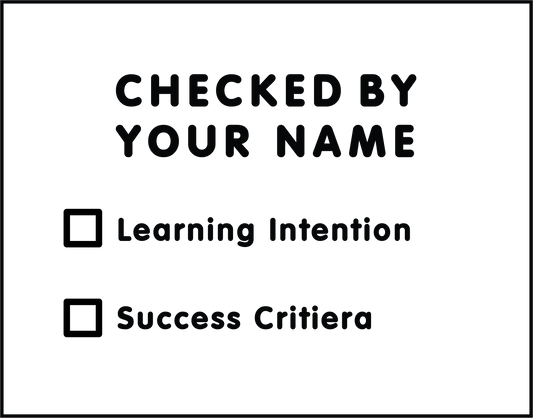 LEARNING INTENTION / SUCESS CRITERIA CUSTOMISABLE STAMP