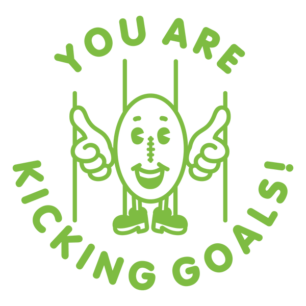 KICKING GOALS PRE INKED STAMP