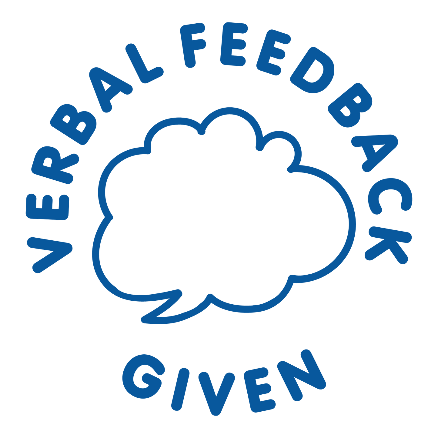 VERBAL FEEDBACK GIVEN STAMP