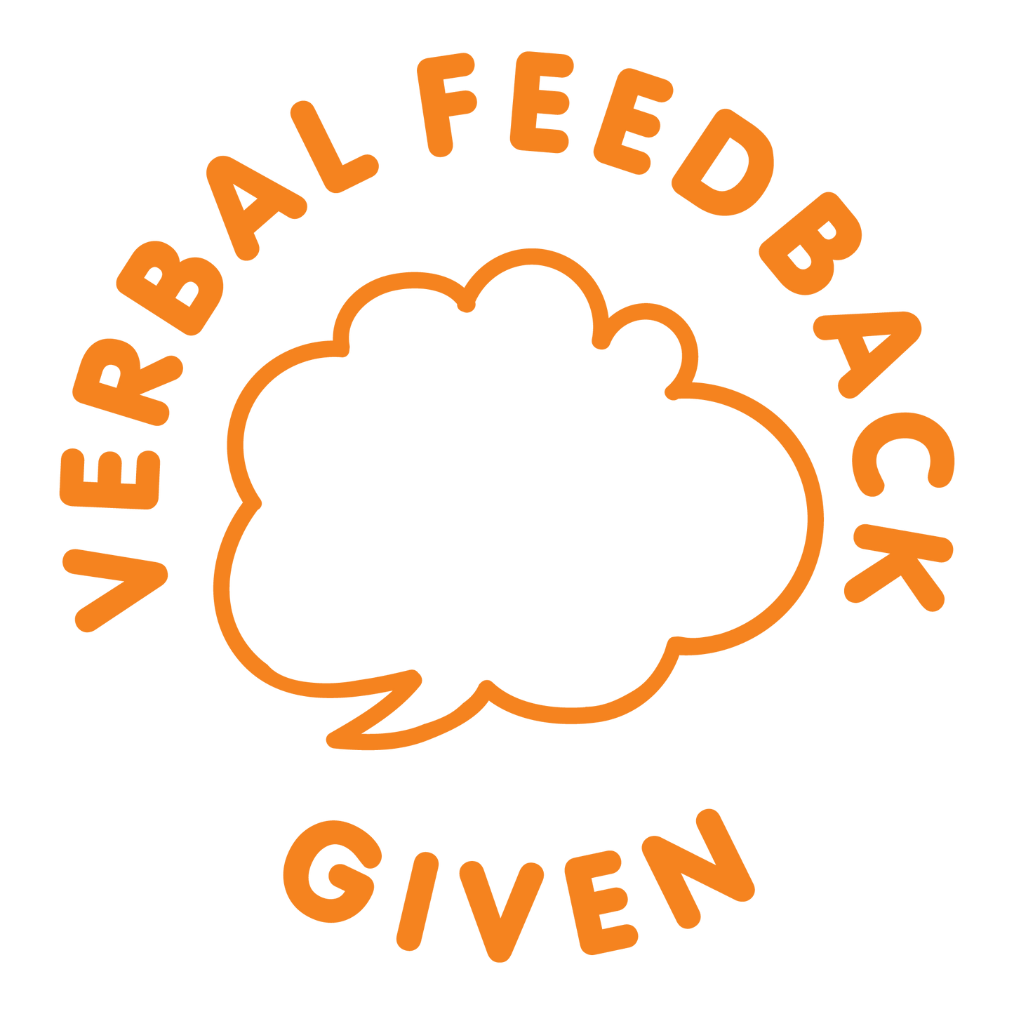 VERBAL FEEDBACK GIVEN STAMP