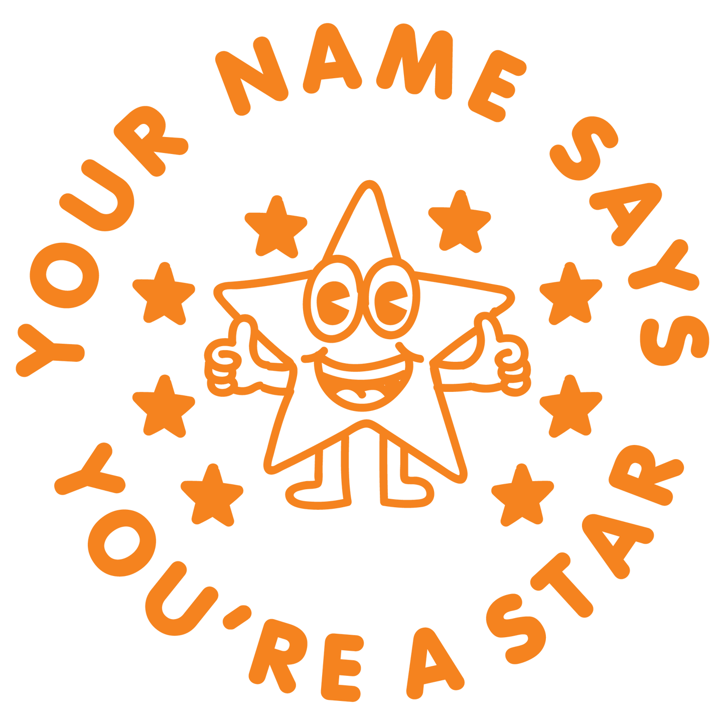 YOU'RE A STAR CUSTOMISABLE STAMP